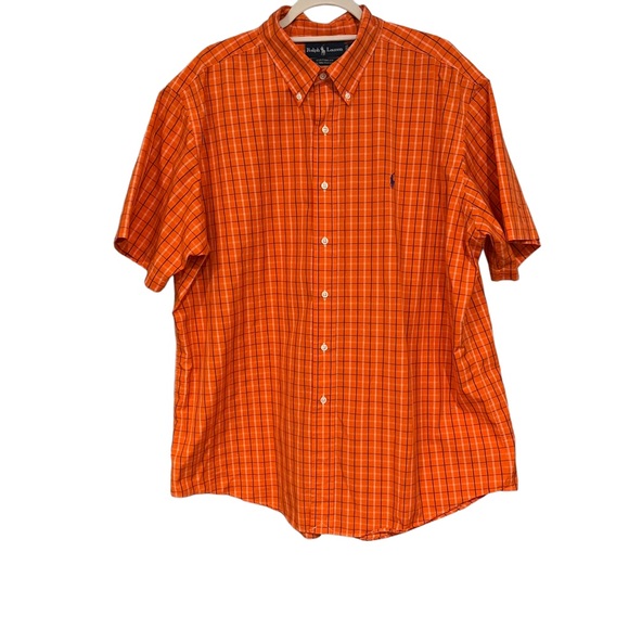 Ralph Lauren Shirts Mens Ralph Lauren Plaid Orange Button Down